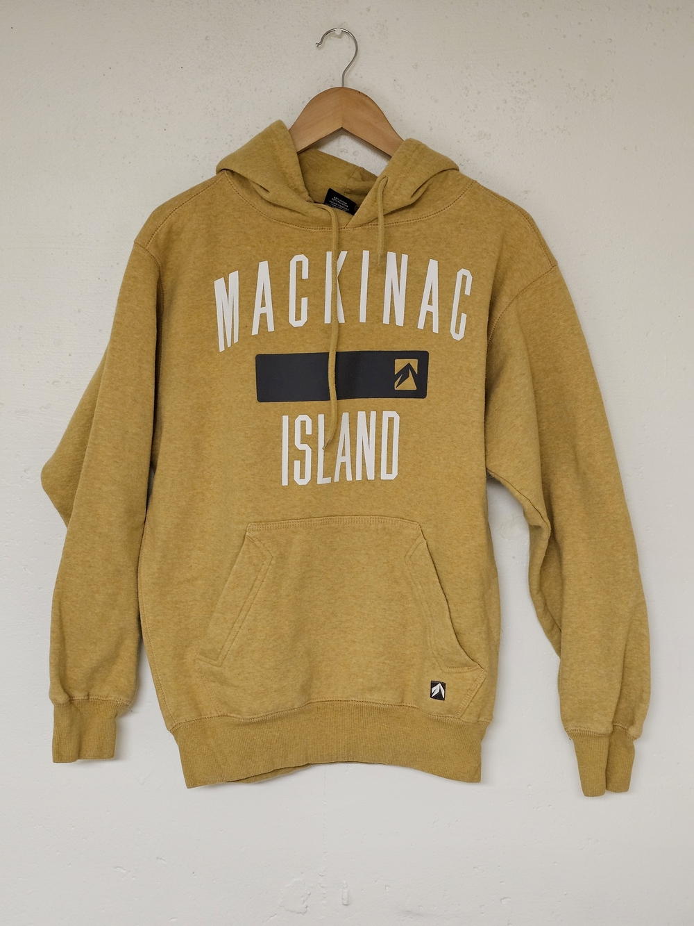 Mackinac Island Men's Pullover Hoodie in Mustard